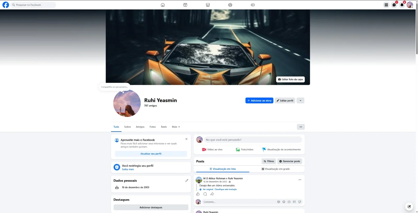 Foto 2 de Perfil Facebook Real | 2022/2025 |  Com 2Fa